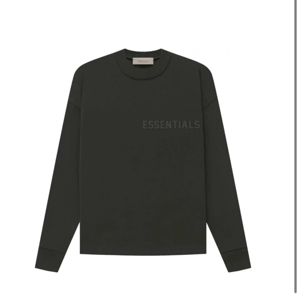 Fear of God Essentials Long-Sleeve Tee 'Off Black'